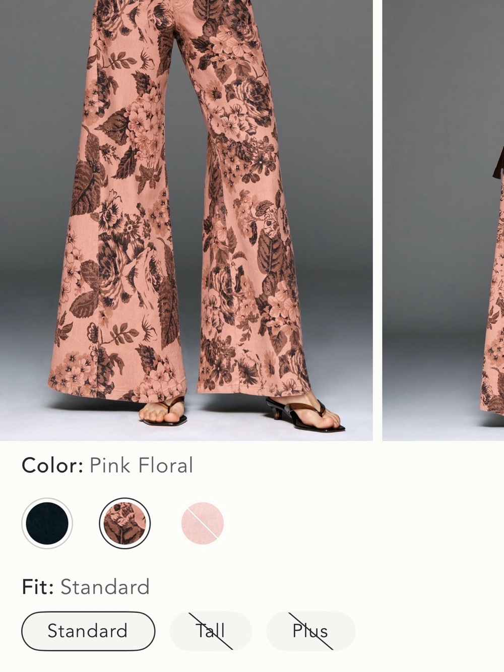 Anthropologie Pilcro Adi Mid-Rise Clean-Hem Flare Pants — Pink Floral | Size 27 - Picture 6 of 8
